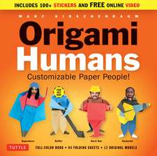 Origami Humans Kit: Customizable Paper People! (Full-color Book, 64 Sheets of Origami Paper, 100+ Stickers & Video Tutorials)