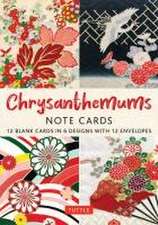 Chrysanthemums, 12 Note Cards: 12 Blank Cards in 6 Lovely Designs (2 each) with 12 Patterned Envelopes