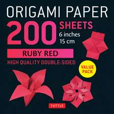 Origami Paper 200 sheets Ruby Red 6