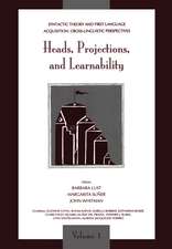 Syntactic Theory and First Language Acquisition: Cross-linguistic Perspectives -- Volume 1: Heads, Projections, and Learnability -- Volume 2: Binding, Dependencies, and Learnability