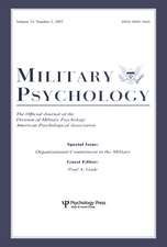 Organizational Commitment in the Military: A Special Issue of military Psychology