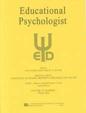 The Schooling of Ethnic Minority Children and Youth: A Special Issue of Educational Psychologist