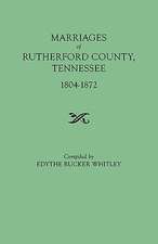 Marriages of Rutherford County, Tennessee, 1804-1872