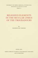 Religious Elements in the Secular Lyrics of the Troubadours