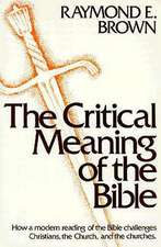 The Critical Meaning of the Bible