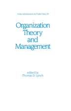 Organization Theory and Management