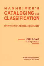 Manheimer's Cataloging and Classification, Revised and Expanded