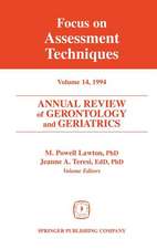 Annual Review of Gerontology and Geriatrics, Volume 14, 1994