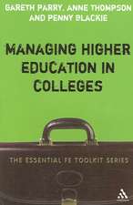 Managing Higher Education in Colleges