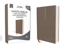 Biblia NBLA, Una Columna con Referencias, Letra Grande, Tapa Dura/Tela, Gris, Edición Letra Roja