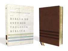 NVI Biblia de Estudio, Teología Bíblica, Leathersoft, Café, Interior a cuatro colores: Sigue el plan redentor de Dios como se desenlaza en las Escrituras