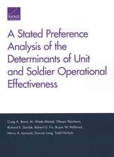 STATED PREFERENCE ANALYSIS OF