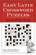 Easy Latin Crossword Puzzles