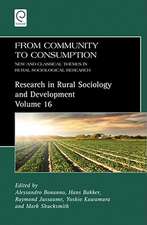 From Community to Consumption – New and Classical Themes in Rural Sociological Research