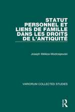 Statut personnel et liens de famille dans les droits de l’Antiquité