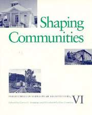 Shaping Communities: Perspectives In Vernacular Architecture V1