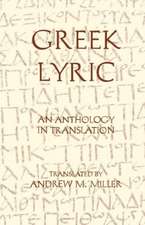 Greek Lyric: An Anthology in Translation