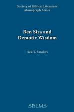 Ben Sira and Demotic Wisdom