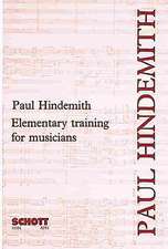 Hindemith, P: Elementary Training for Musicians