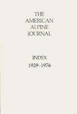 American Alpine Journal Index: 1929-1976