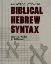 Introduction to Biblical Hebrew Syntax