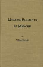 Mongol Elements in Manchu