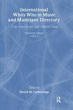 Intl Whos Who Music&Ency Ed13