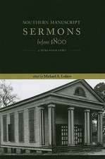 Southern Manuscript Sermons before 1800: A Bibliography