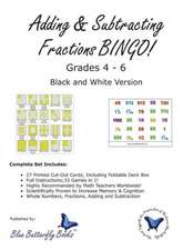 Adding & Subtracting Fractions Bingo! (Black & White Version): Go Figure! (Black & White Version)