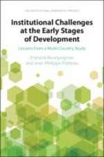 Institutional Challenges at the Early Stages of Development: Lessons from a Multi-Country Study