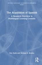 The Acquisition of Spanish: A Research Overview in Multilingual Learning Contexts