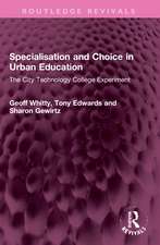 Specialisation and Choice in Urban Education