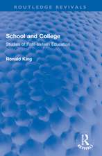 School and College: Studies of Post-sixteen Education