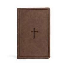 CSB Large Print Personal Size Reference Bible, Brown Leathertouch, Indexed