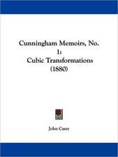 Cunningham Memoirs, No. 1