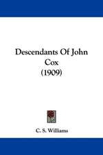 Descendants Of John Cox (1909)