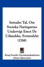 Intrades Tal, Om Svenska Naringarnes Undervigt Emot De Utlandske, Formedelst (1768)