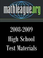 High School Test Materials 2008-2009