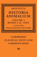 Aristotle: 'Historia Animalium': Volume 1, Books I-X: Text