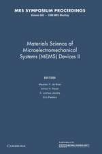 Materials Science of Microelectromechanical Systems (MEMS) Devices II: Volume 605