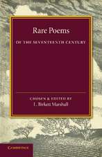 Rare Poems of the Seventeenth Century