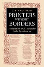 Printers without Borders: Translation and Textuality in the Renaissance