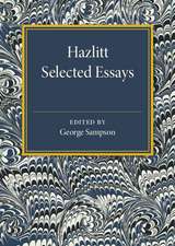 Hazlitt: Selected Essays