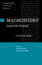 Maimonides' Guide of the Perplexed: A Critical Guide