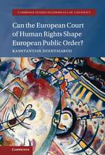 Can the European Court of Human Rights Shape European Public Order?