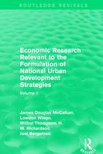 Economic Research Relevant to the Formulation of National Urban Development Strategies: Volume 1