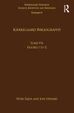 Volume 19, Tome VII: Kierkegaard Bibliography: Figures I to Z