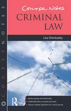 Course Notes: Criminal Law