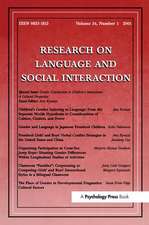 Gender Construction in Children's Interactions: A Cultural Perspective. A Special Issue of Research on Language and Social Interaction