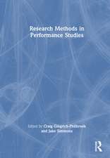 Research Methods in Performance Studies